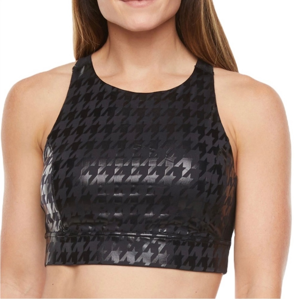 - Xersion XL Houndstooth High Neck Sport Bra! NEW!